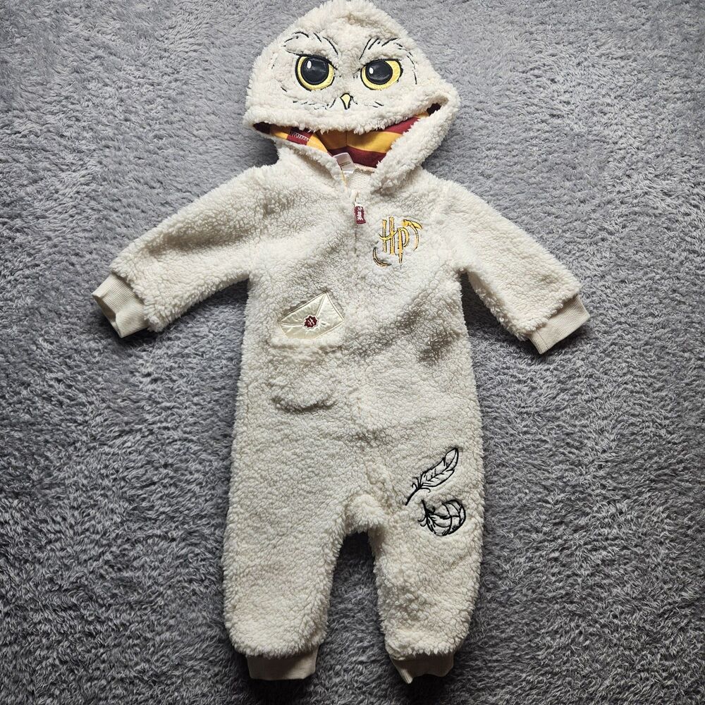 Harry Potter Hedwig The Owl Baby Sherpa One Piece Size 12 Months Costume Hogwart